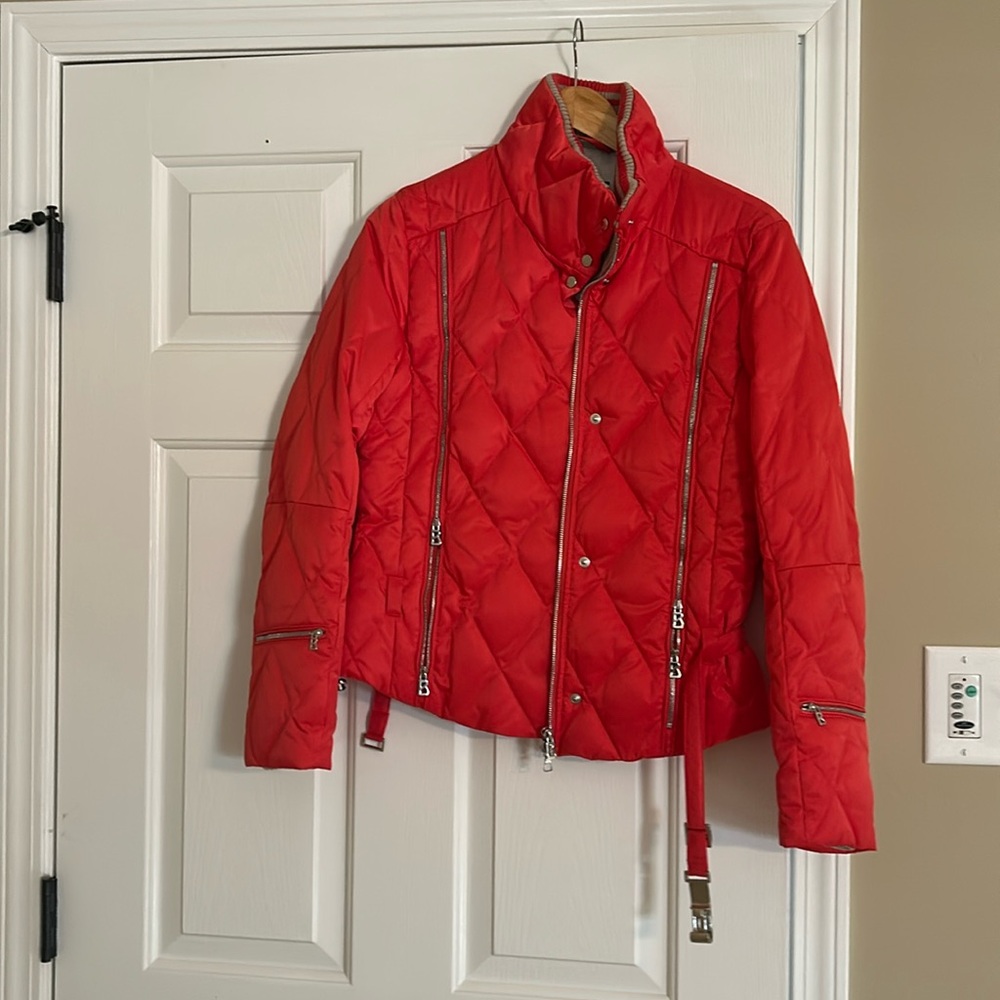 Red/orange Bogner insulated ski jacket 8